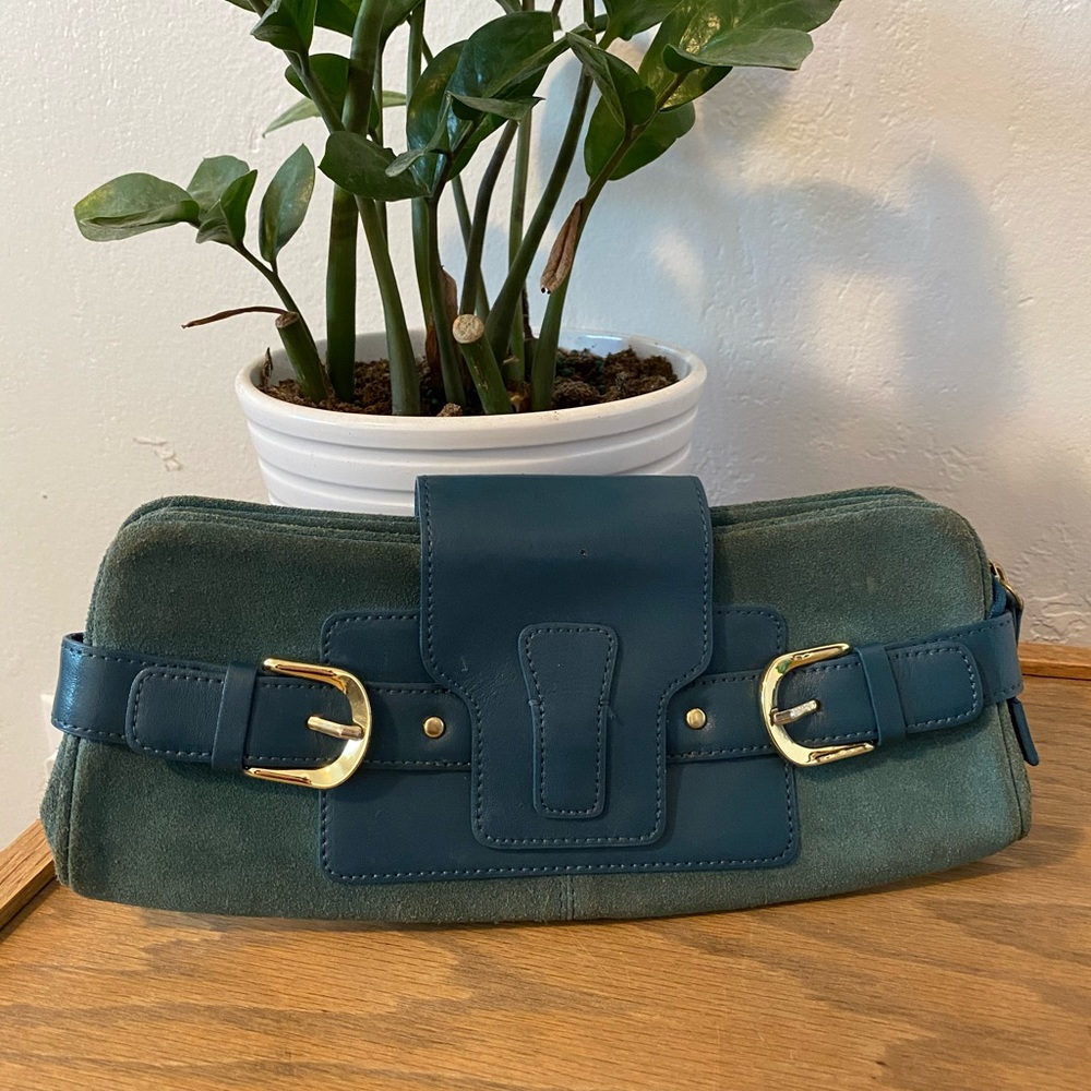 Banana Republic teal clutch